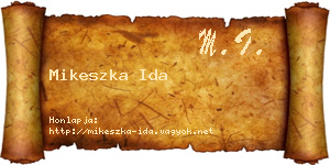 Mikeszka Ida névjegykártya